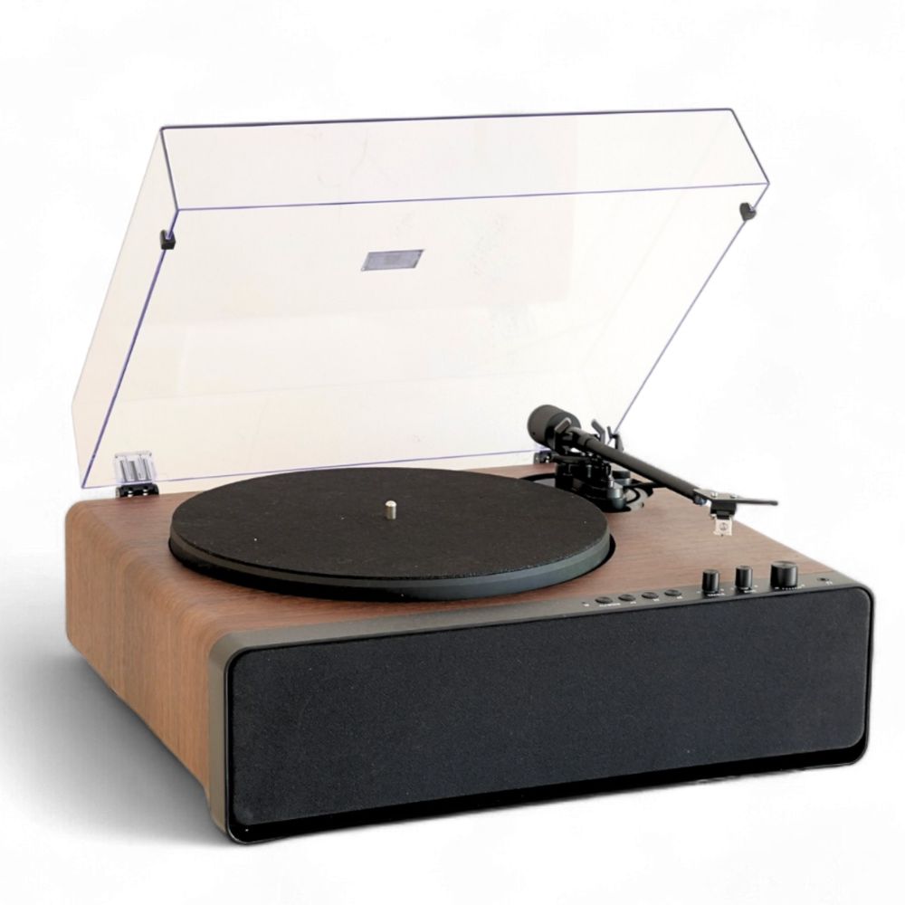 Richmond Deluxe High Power Record Player - Dark Wood