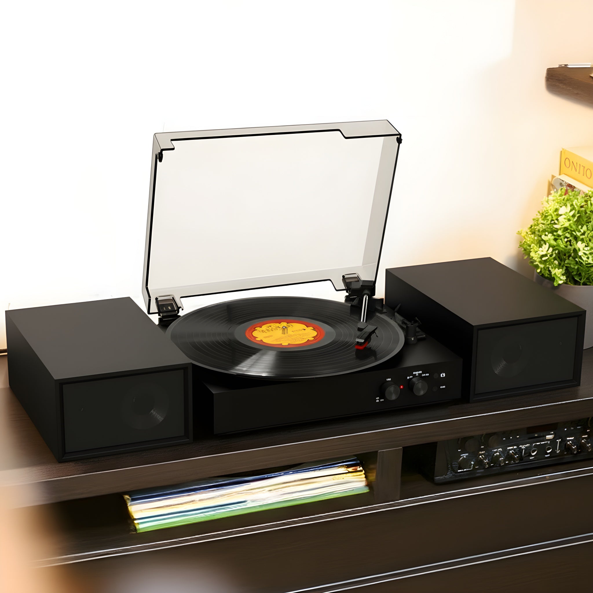 Harrow Record Player with Bluetooth Black