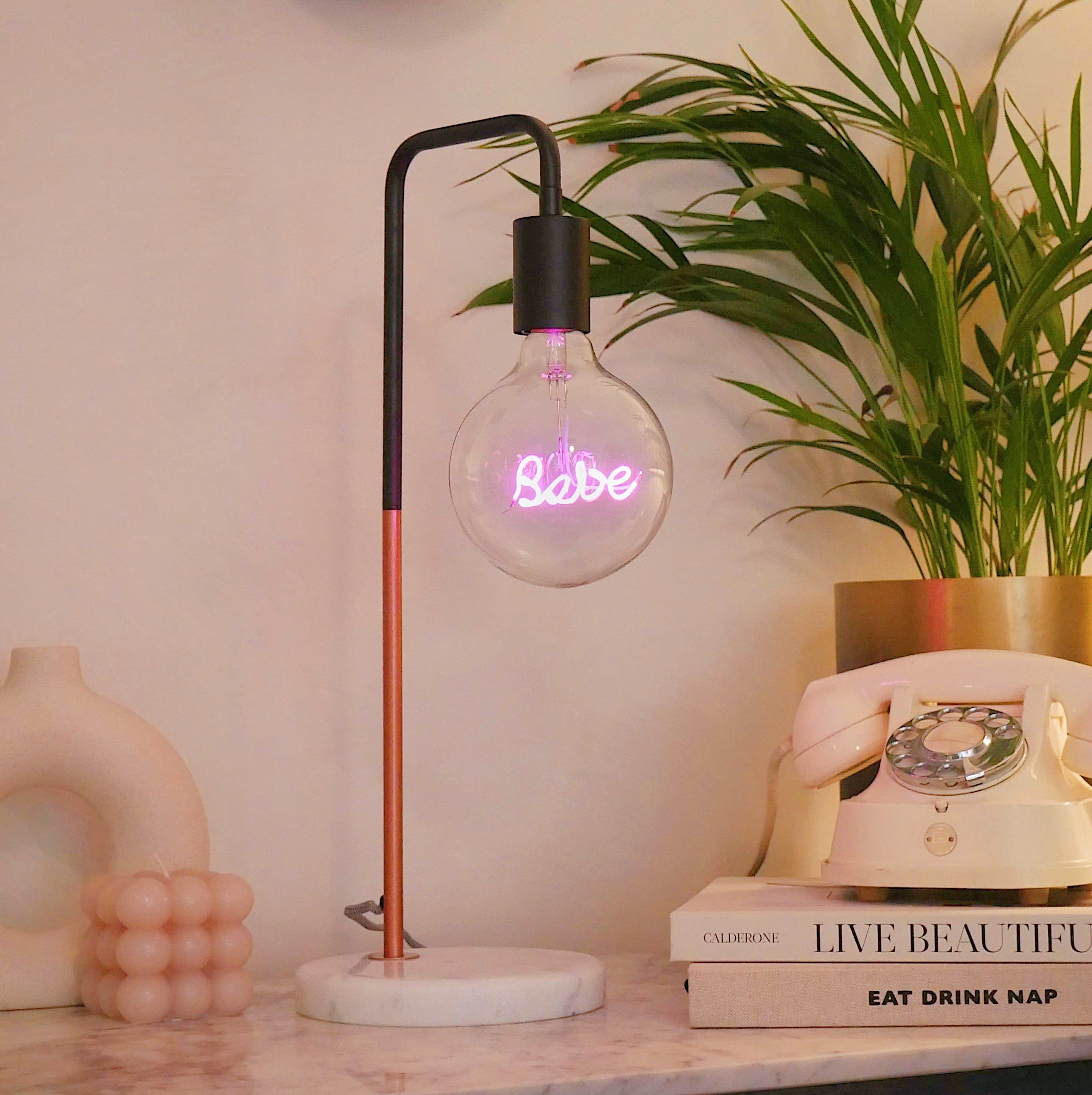 Babe Text Bulb & Desk Lamp - Screw Up