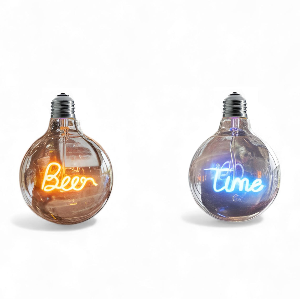 Beer Time LED Neon Bulb & Lamp Set