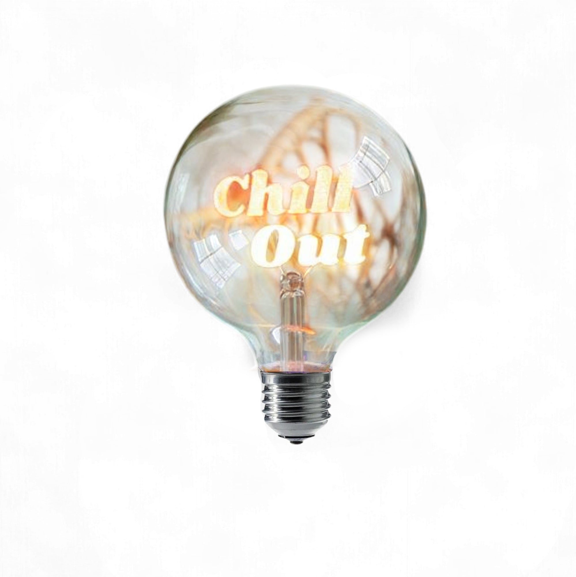 Chill Out Text Bulb & Table Lamp - Screw Down