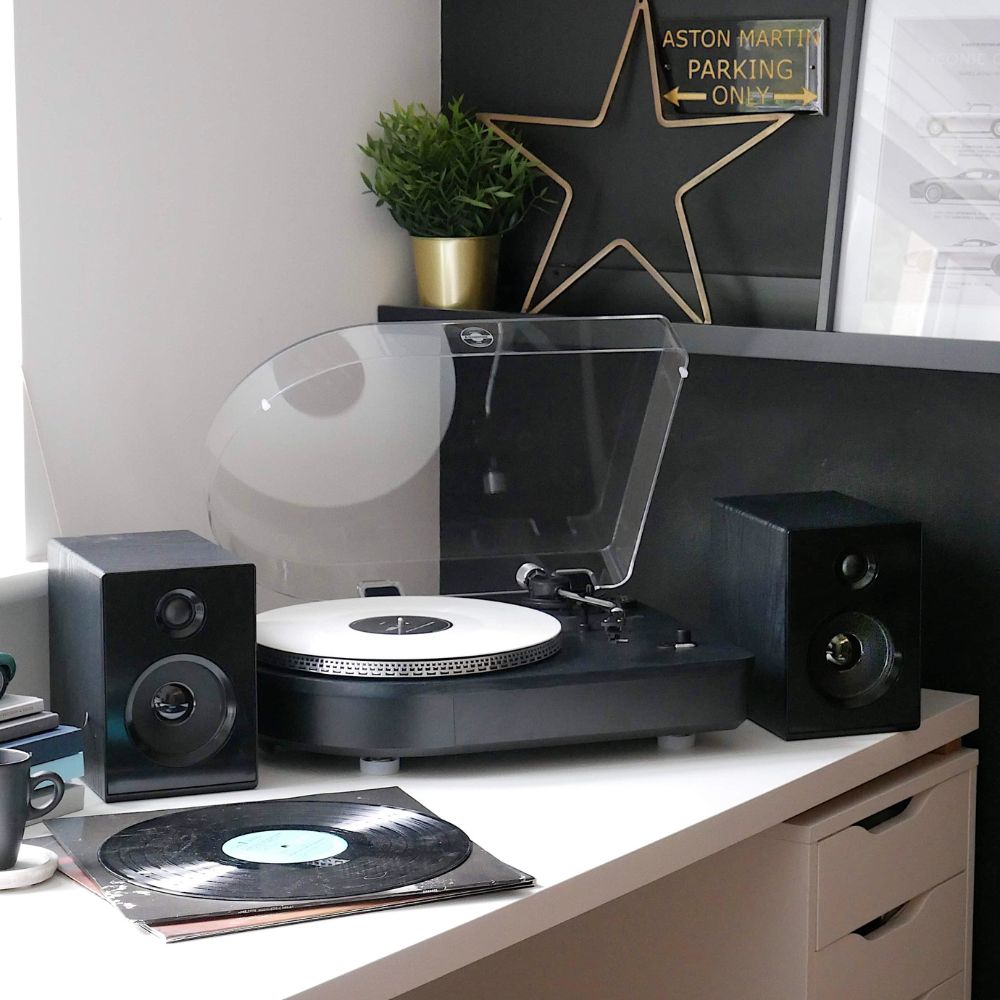 Camden Luxury Record Player with Bluetooth - Black