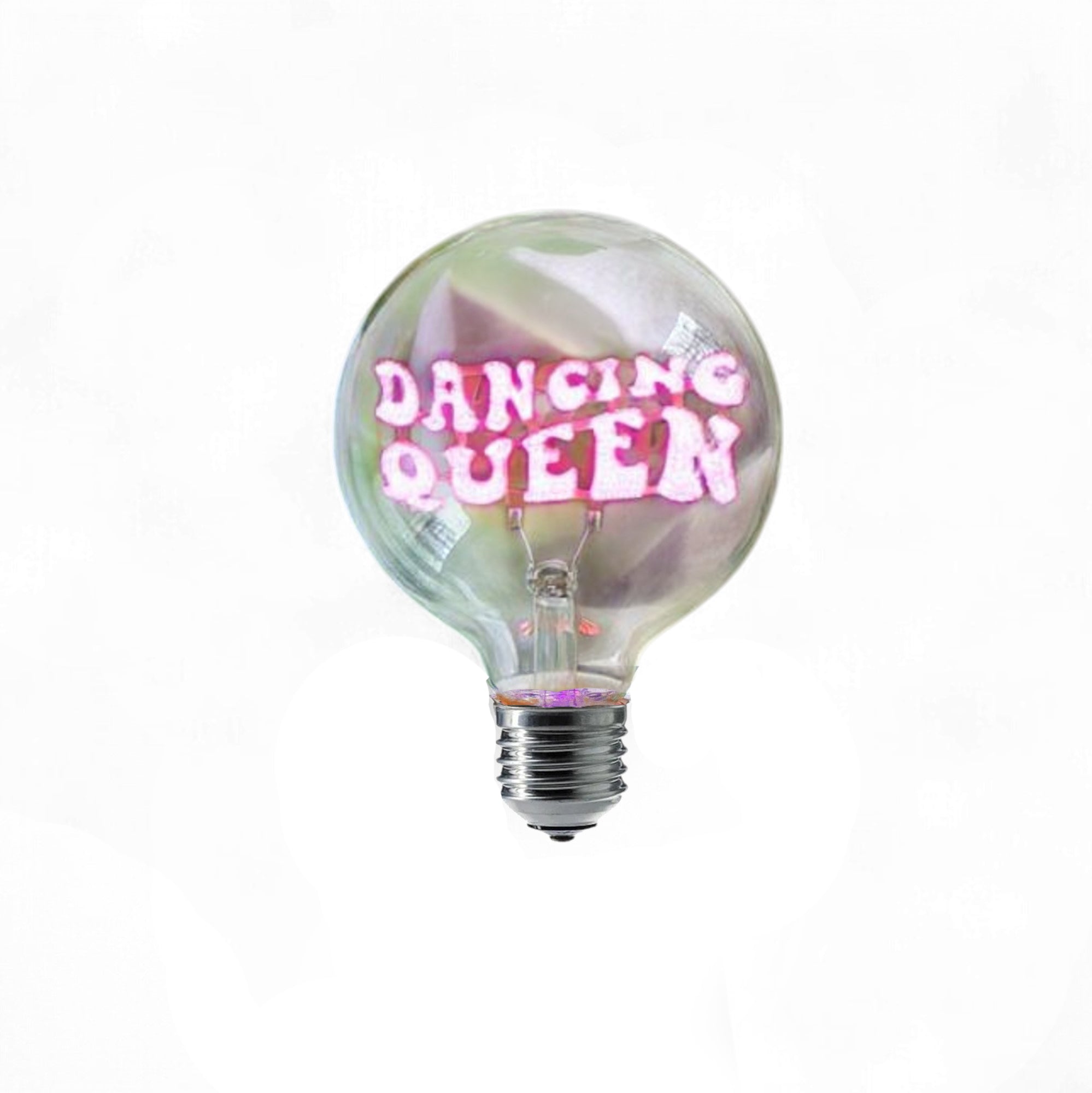 Dancing Queen Text Bulb & Table Lamp - Screw Down