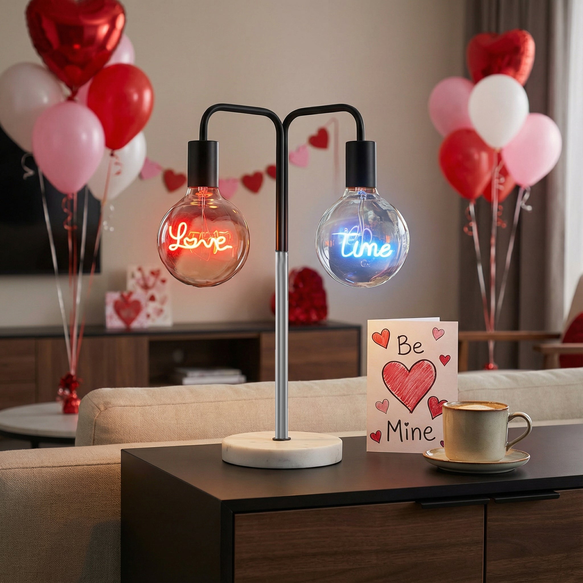 Love Time Set Text Bulb & Desk Lamp - Screw Up