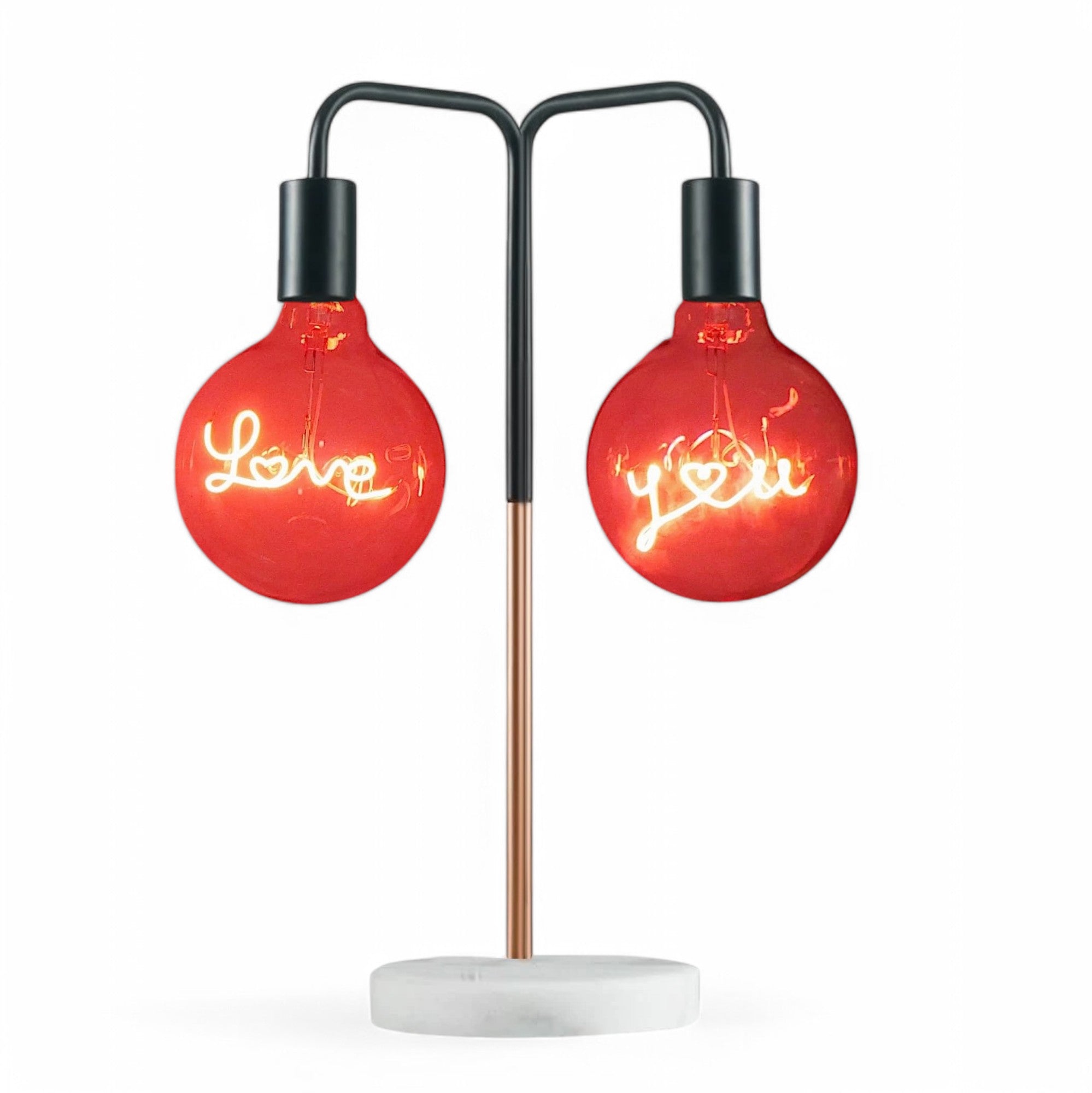 Love You Set Text Bulb & Desk Lamp - Screw Up