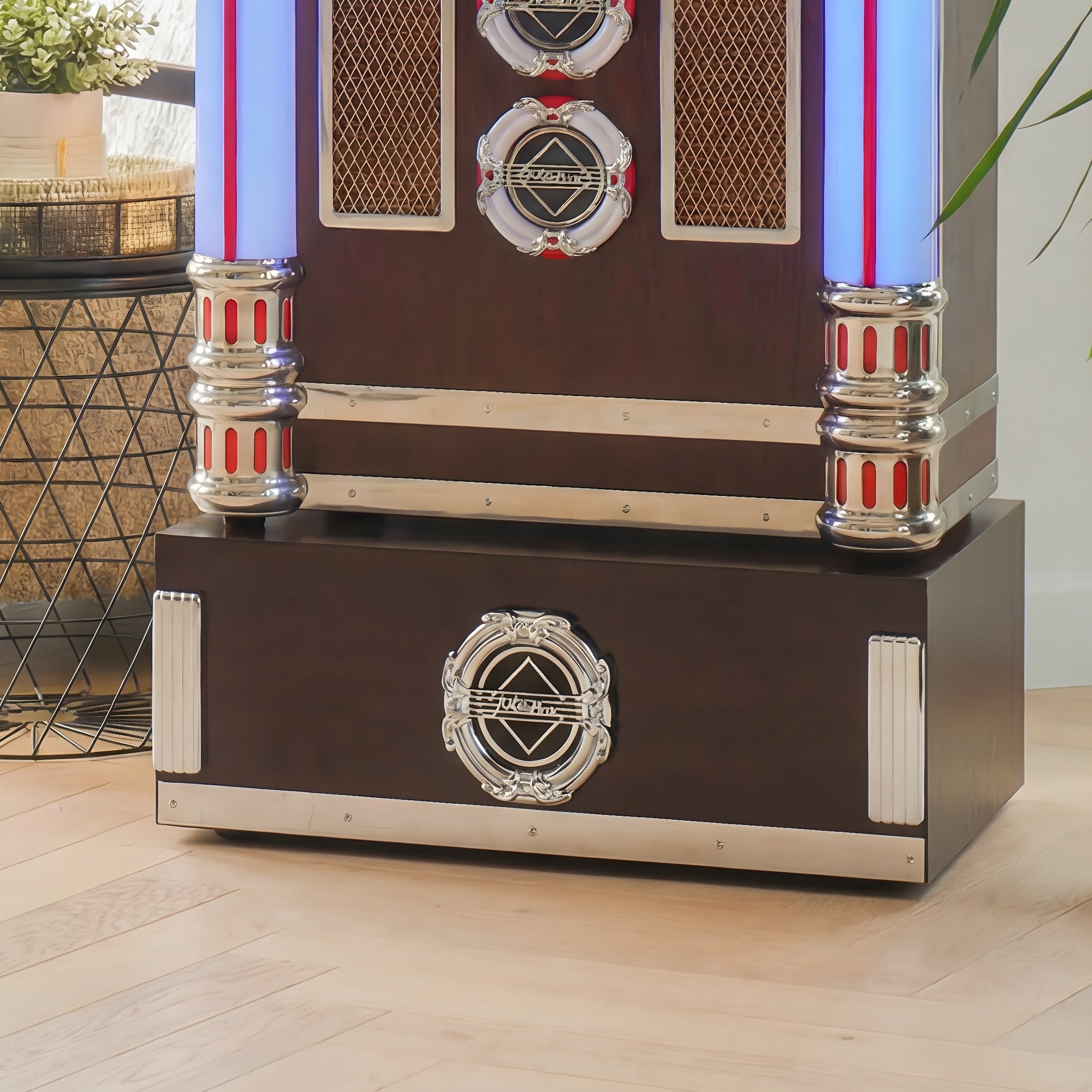 Base Zero 50 Jukebox Stand - Dark Wood