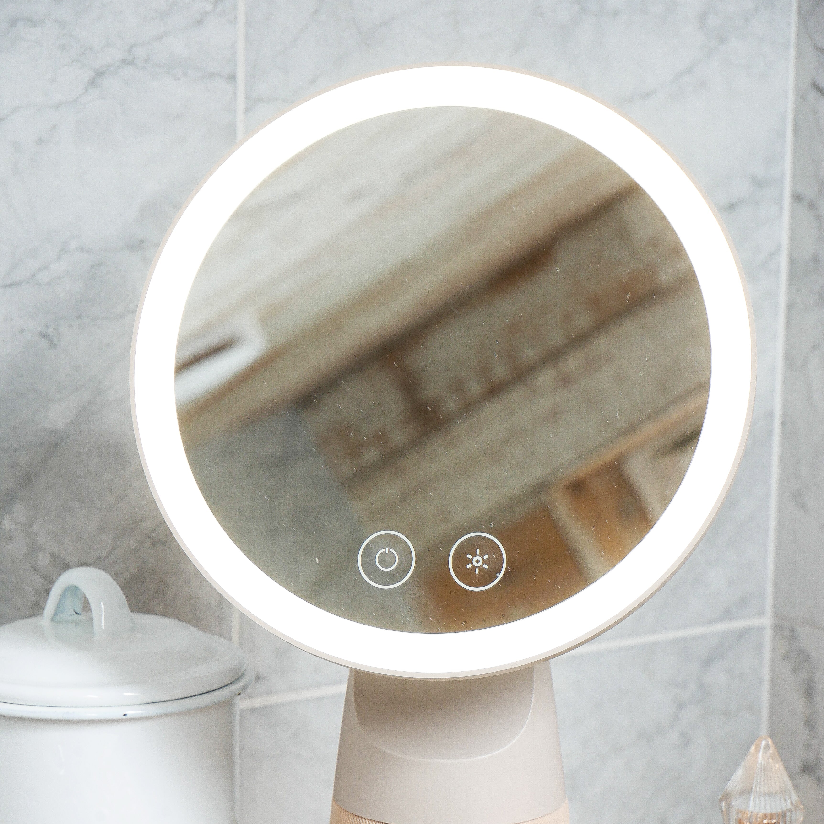 Glow Plus Beauty Ring Light Mirror & Bluetooth Speaker