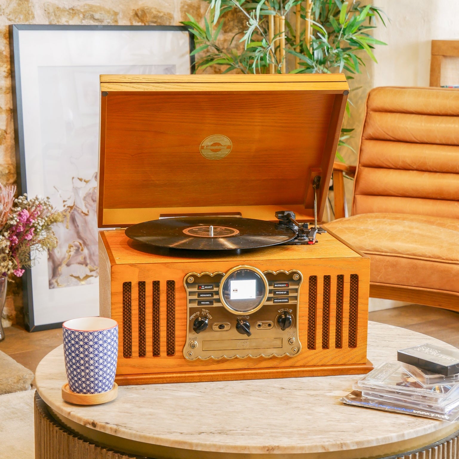 Westminster Nostalgic Wooden Music Center Light Wood