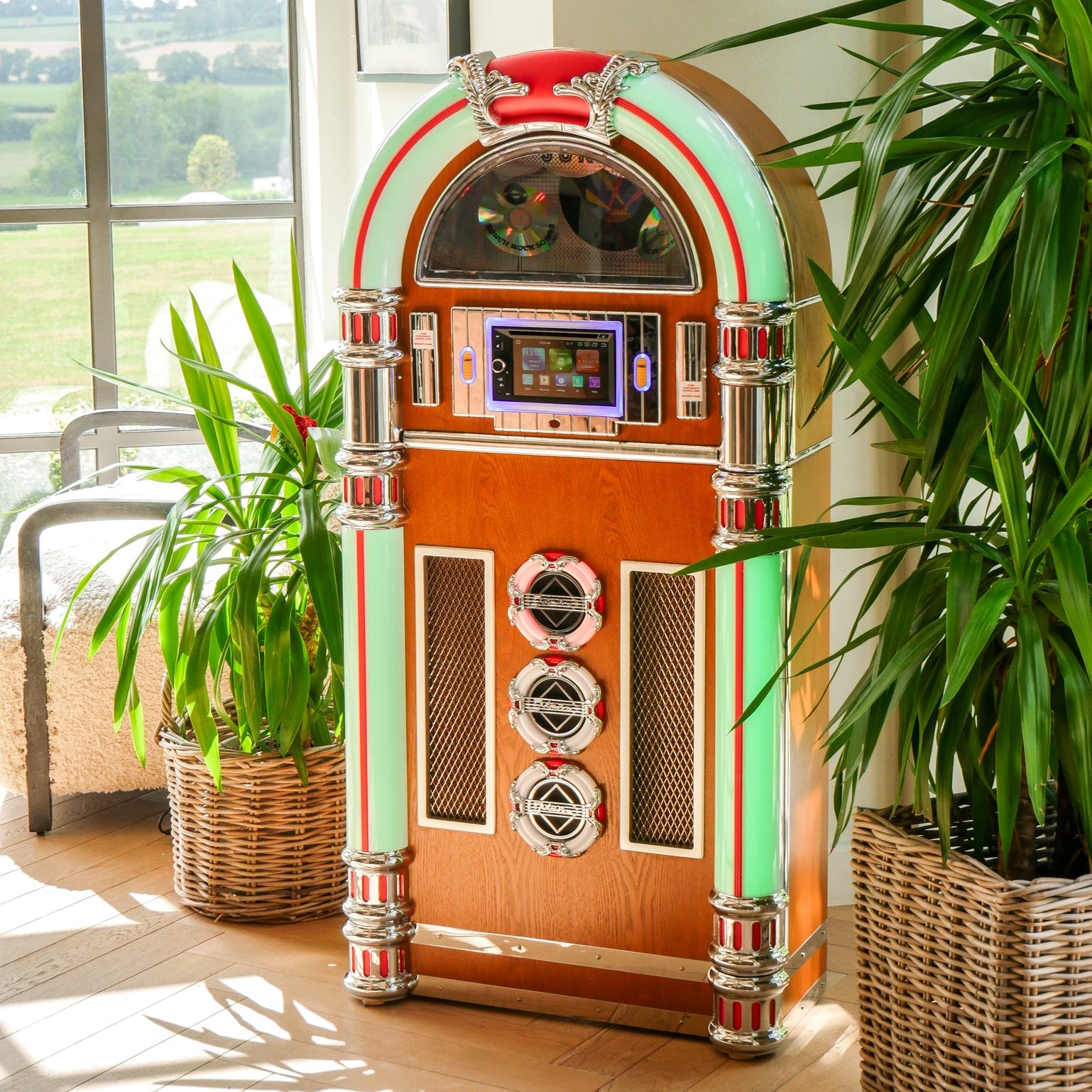Touch Rock 50 MW Touch Screen Jukebox Wifi Enabled - Light Wood