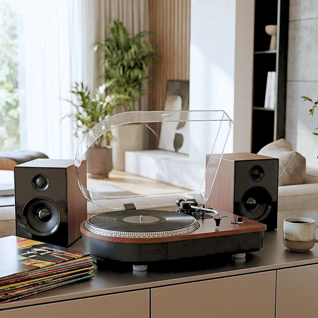Camden Luxury Record Player with Bluetooth - Teak