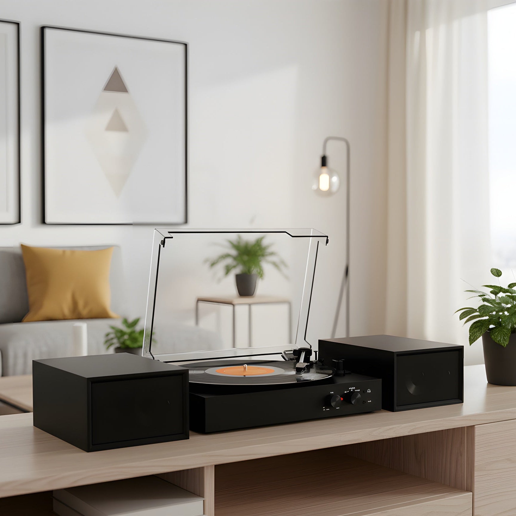 Harrow Record Player with Bluetooth Black