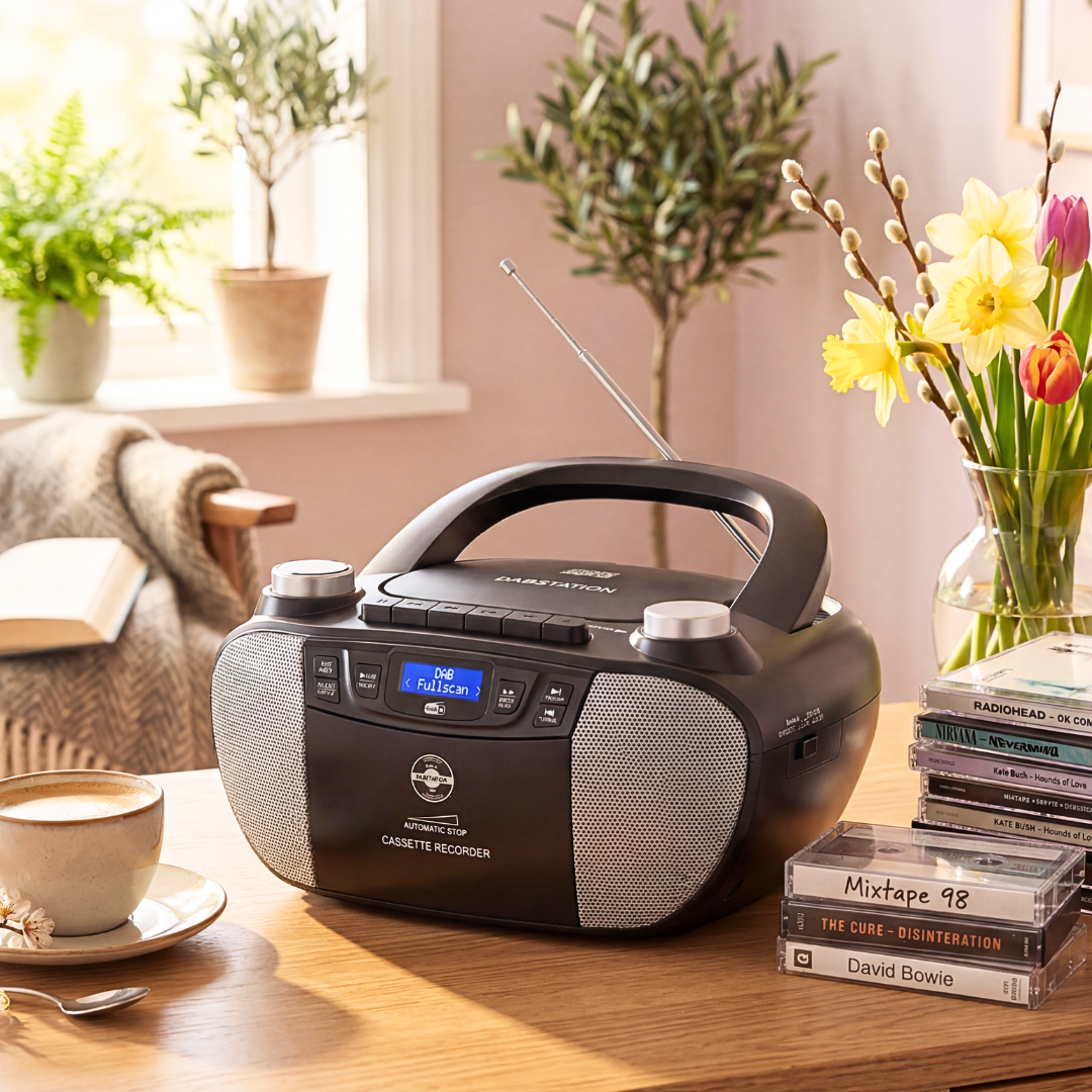 Dabstation CD Boombox with DAB+, Bluetooth & Cassette Recorder