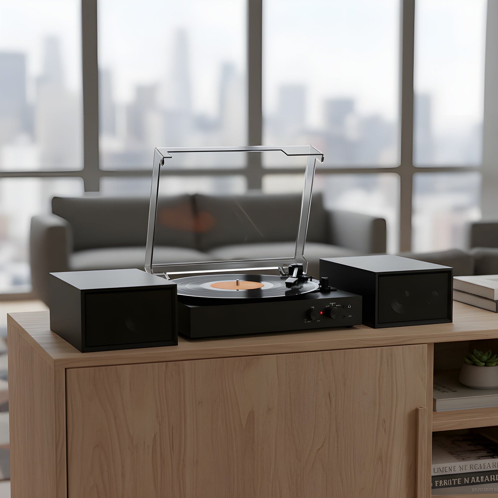 Harrow Record Player with Bluetooth Black