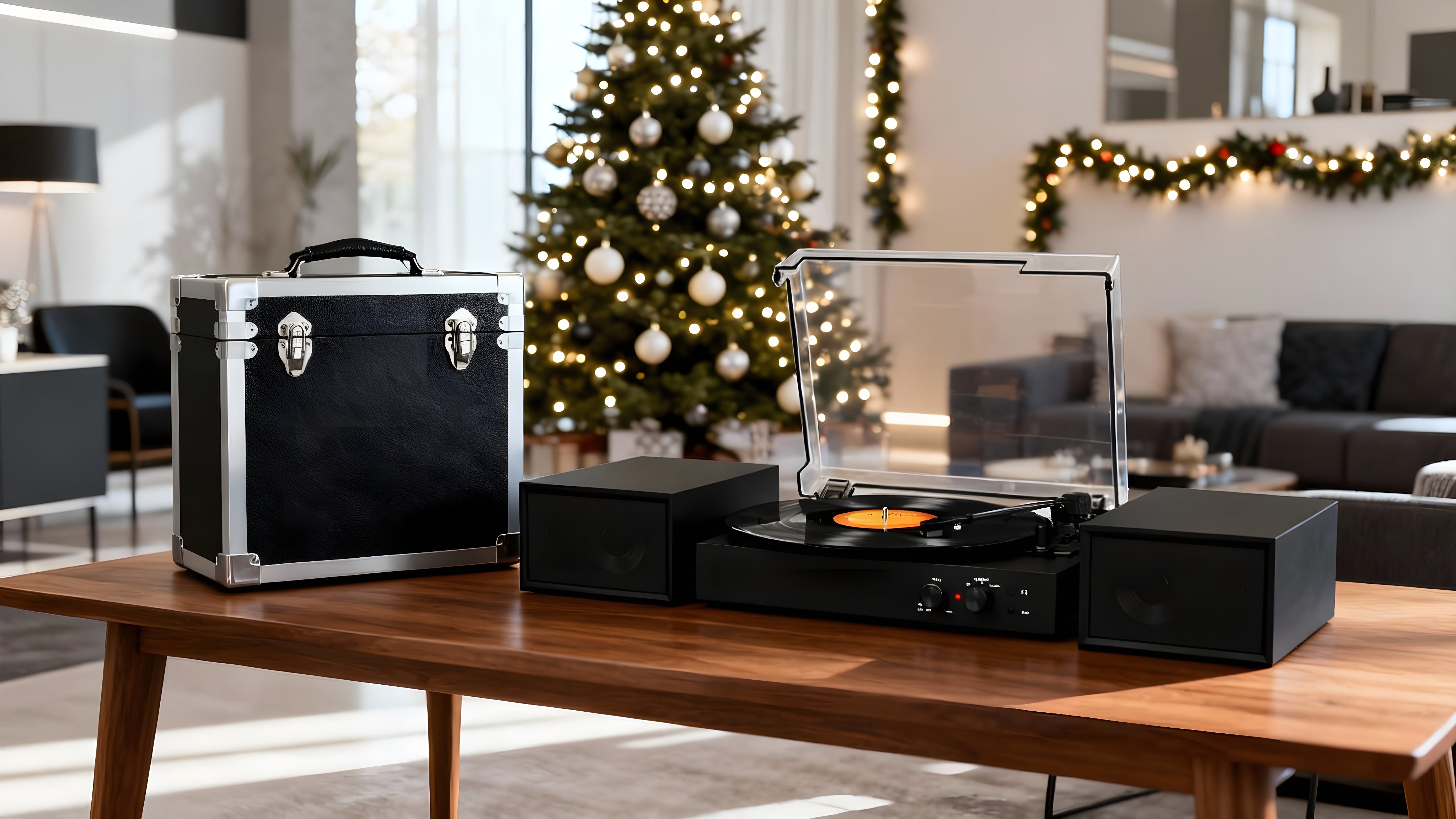 Harrow Record Player with Bluetooth Black