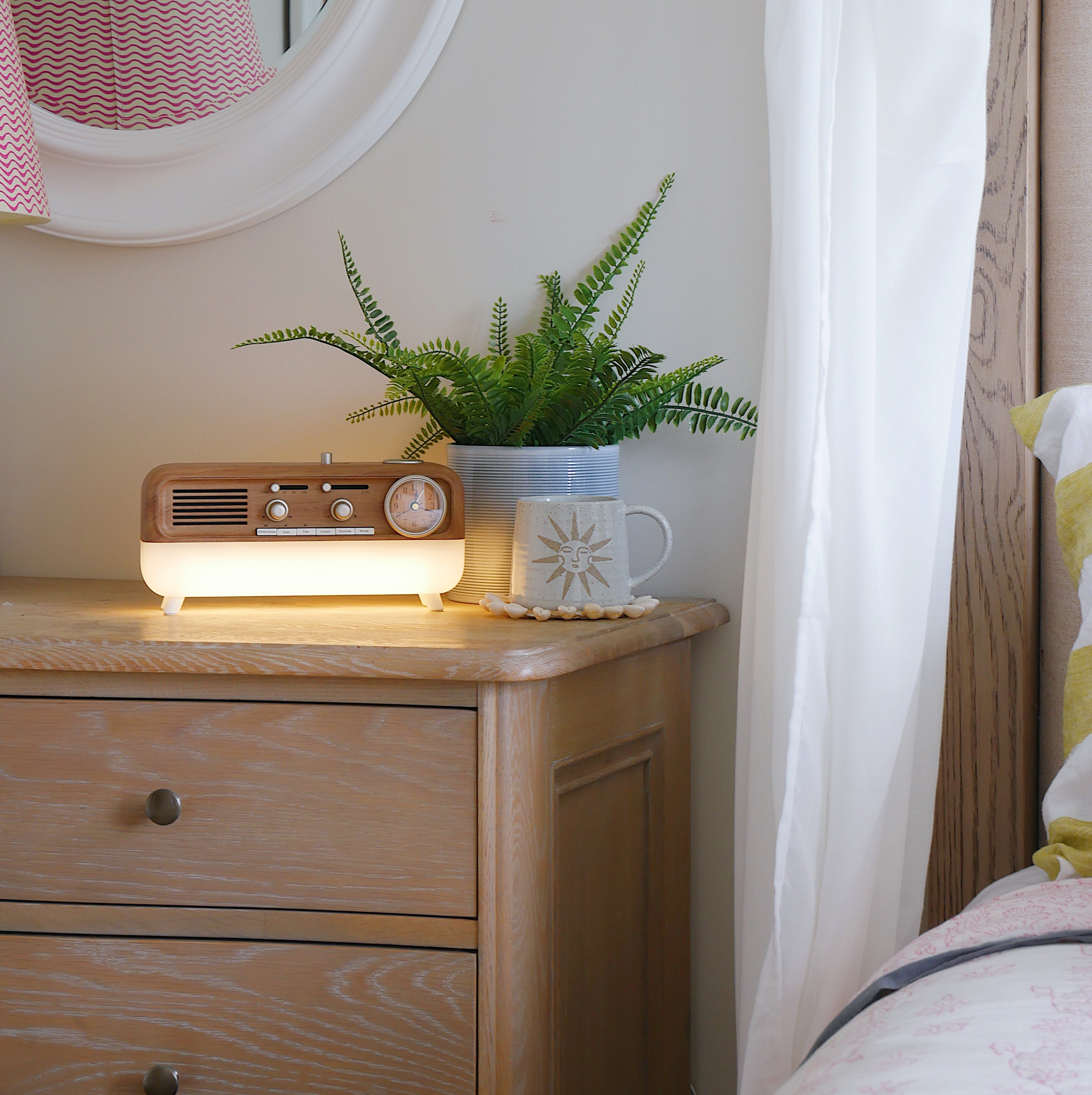 Calm Sleep Sounds Speaker And Bedside Light Alarm Clock