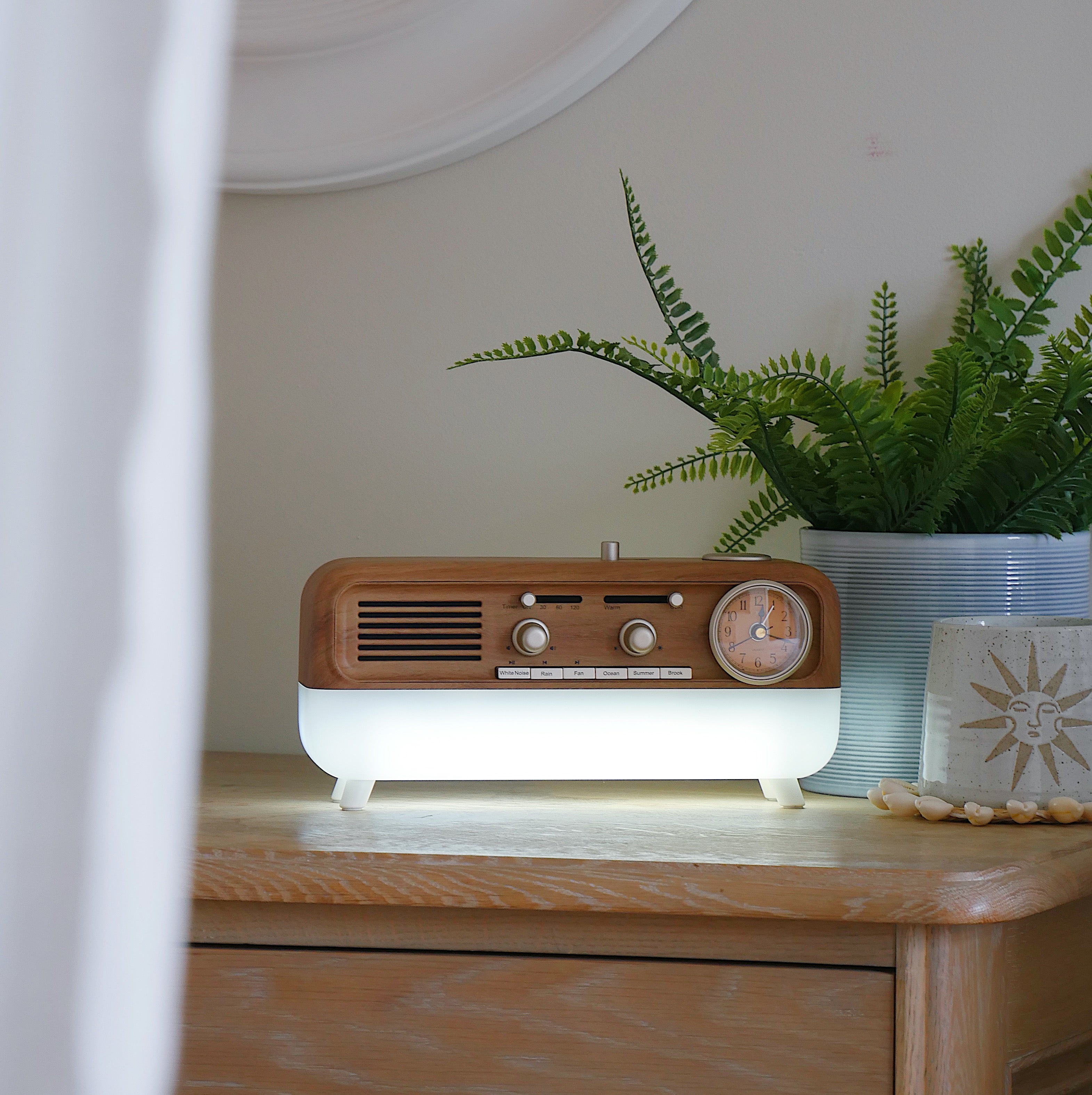 Calm Sleep Sounds Speaker And Bedside Light Alarm Clock