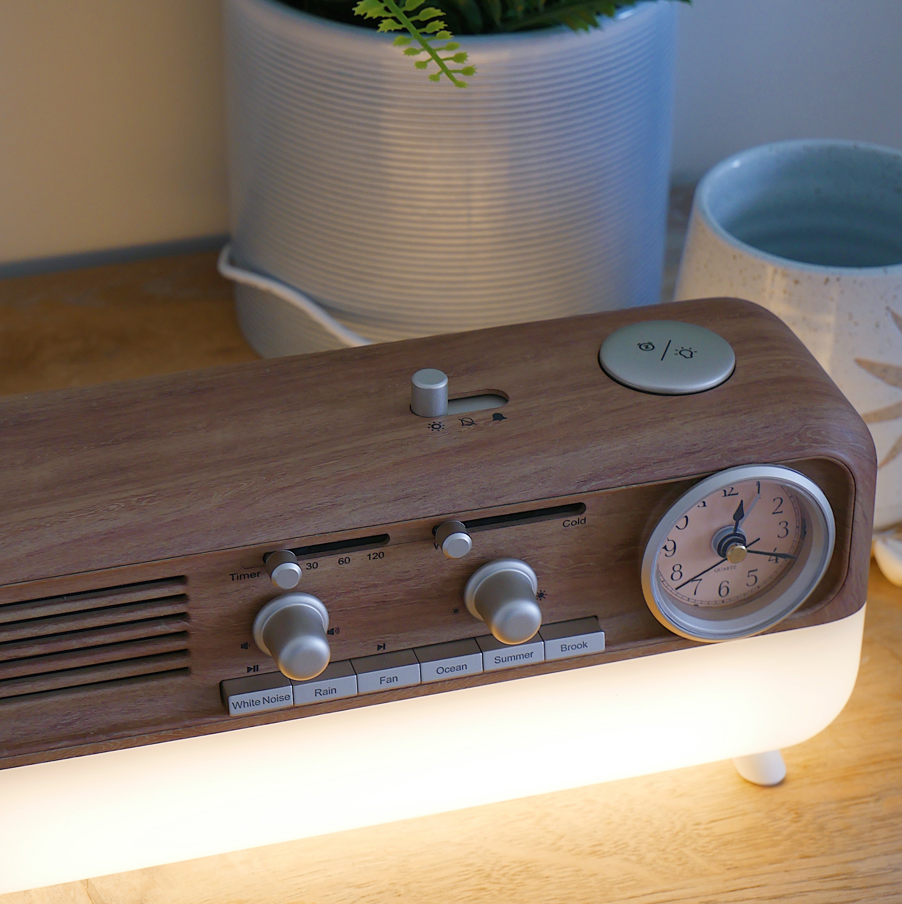 Calm Sleep Sounds Speaker And Bedside Light Alarm Clock