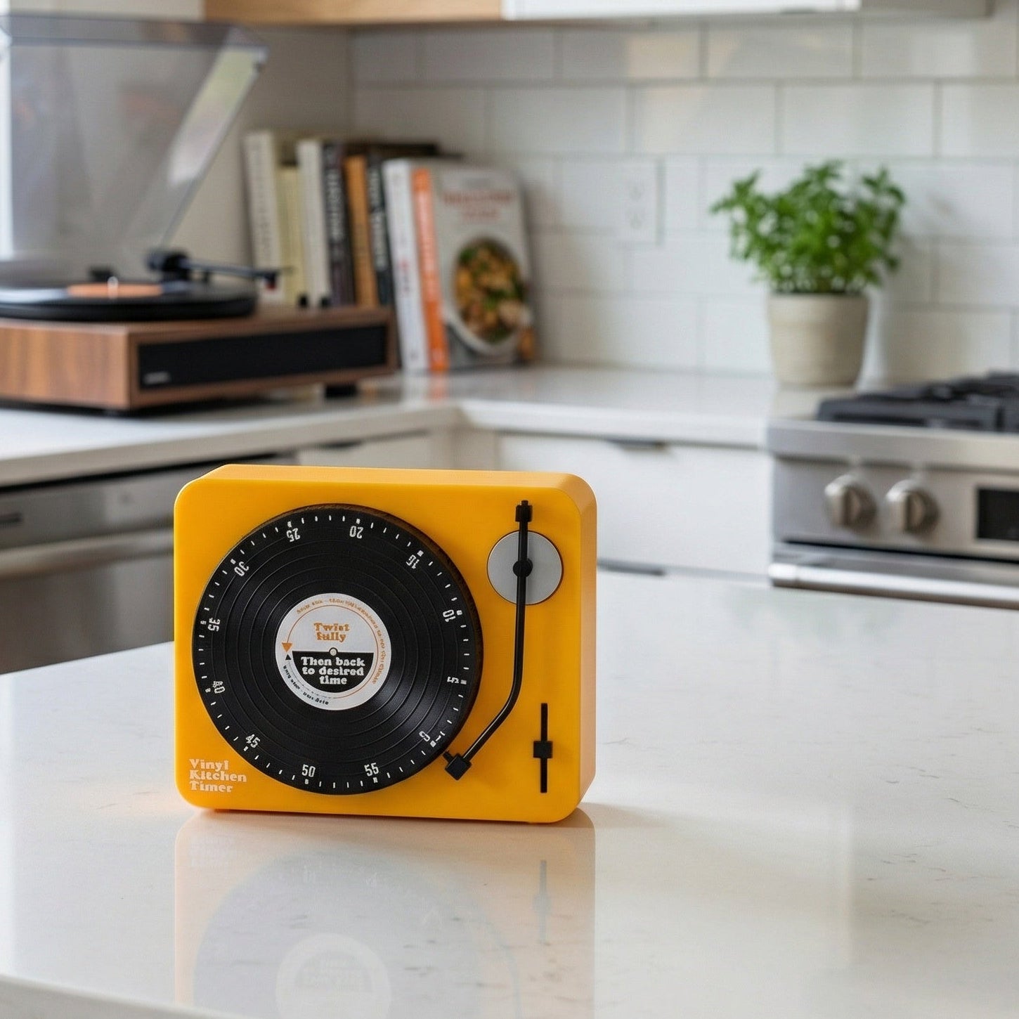 Vinyl Turntable Kitchen Timer – Retro Record Player Cooking Timer