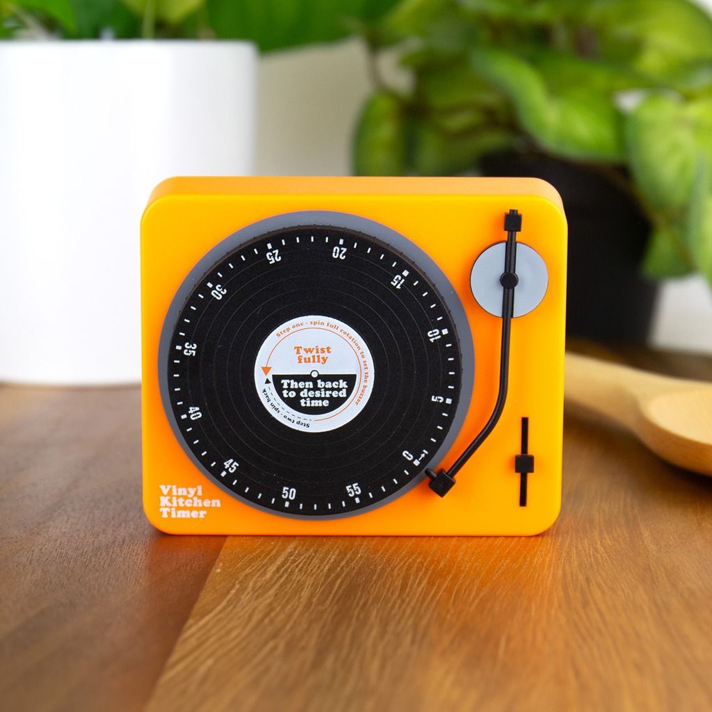 Vinyl Turntable Kitchen Timer – Retro Record Player Cooking Timer