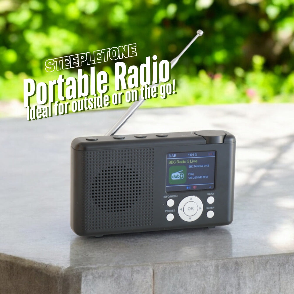 Brookman DAB+ Handheld Portable Radio with Colour Display