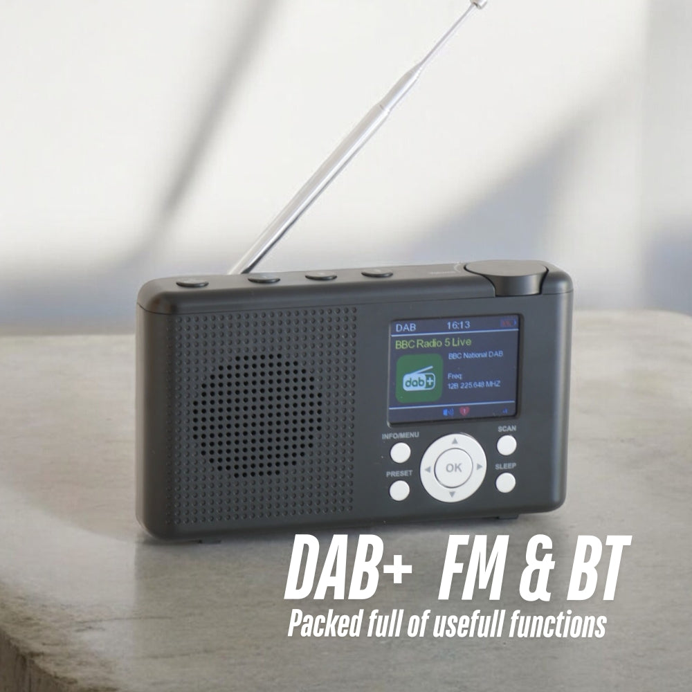 Brookman DAB+ Handheld Portable Radio with Colour Display