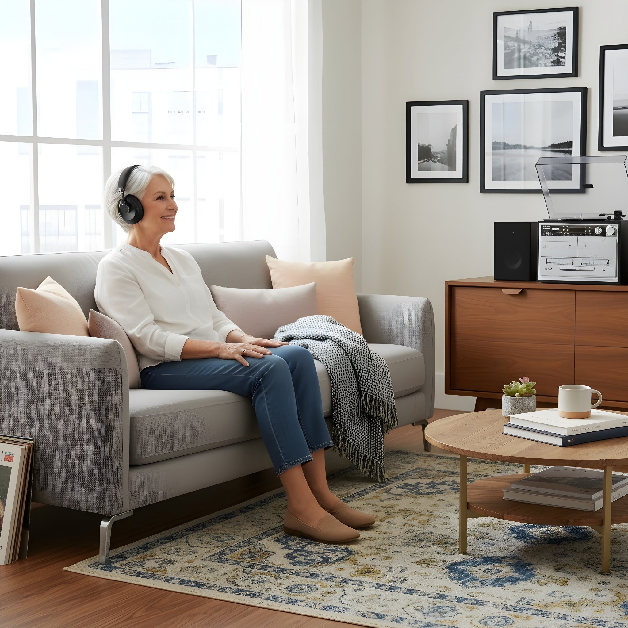 Solo Luxury Wireless Headphones With Noise Cancellation & Transmitter Set