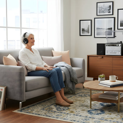 Solo Luxury Wireless Headphones With Noise Cancellation & Transmitter Set
