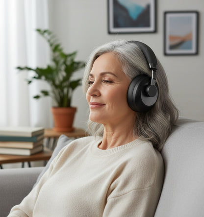 Solo Luxury Wireless Headphones With Noise Cancellation & Transmitter Set