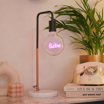 Babe Text Bulb & Desk Lamp - Screw Up