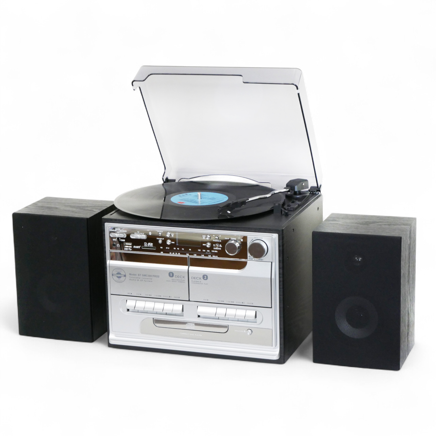 BTSMC386 Pro Silver Music Centre With Speakers