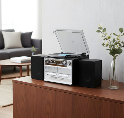 BTSMC386 Pro Silver Music Centre With Speakers