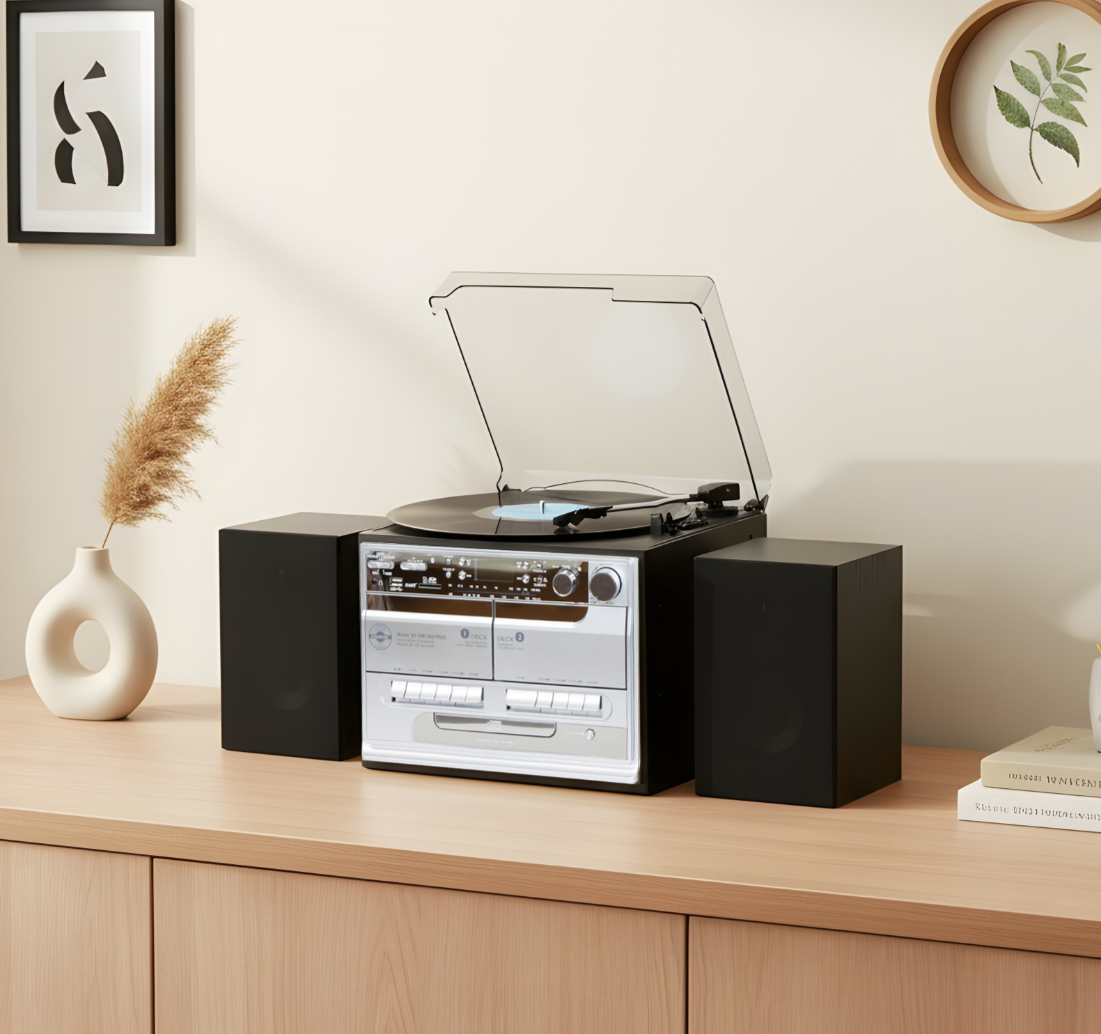 BTSMC386 Pro Silver Music Centre With Speakers