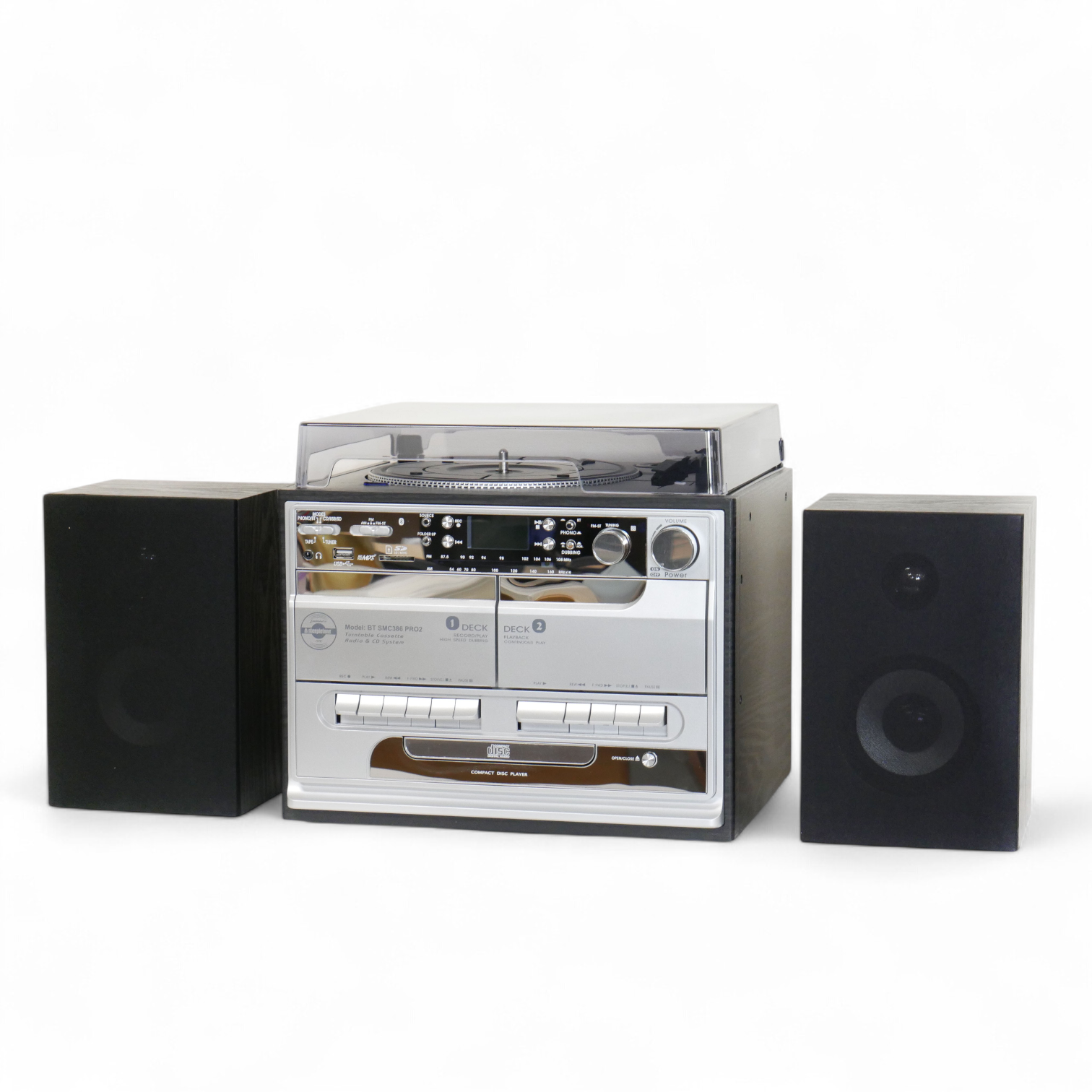 BTSMC386 Pro Silver Music Centre With Speakers