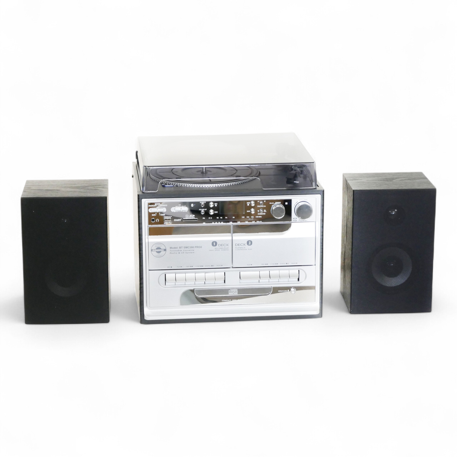 BTSMC386 Pro Silver Music Centre With Speakers
