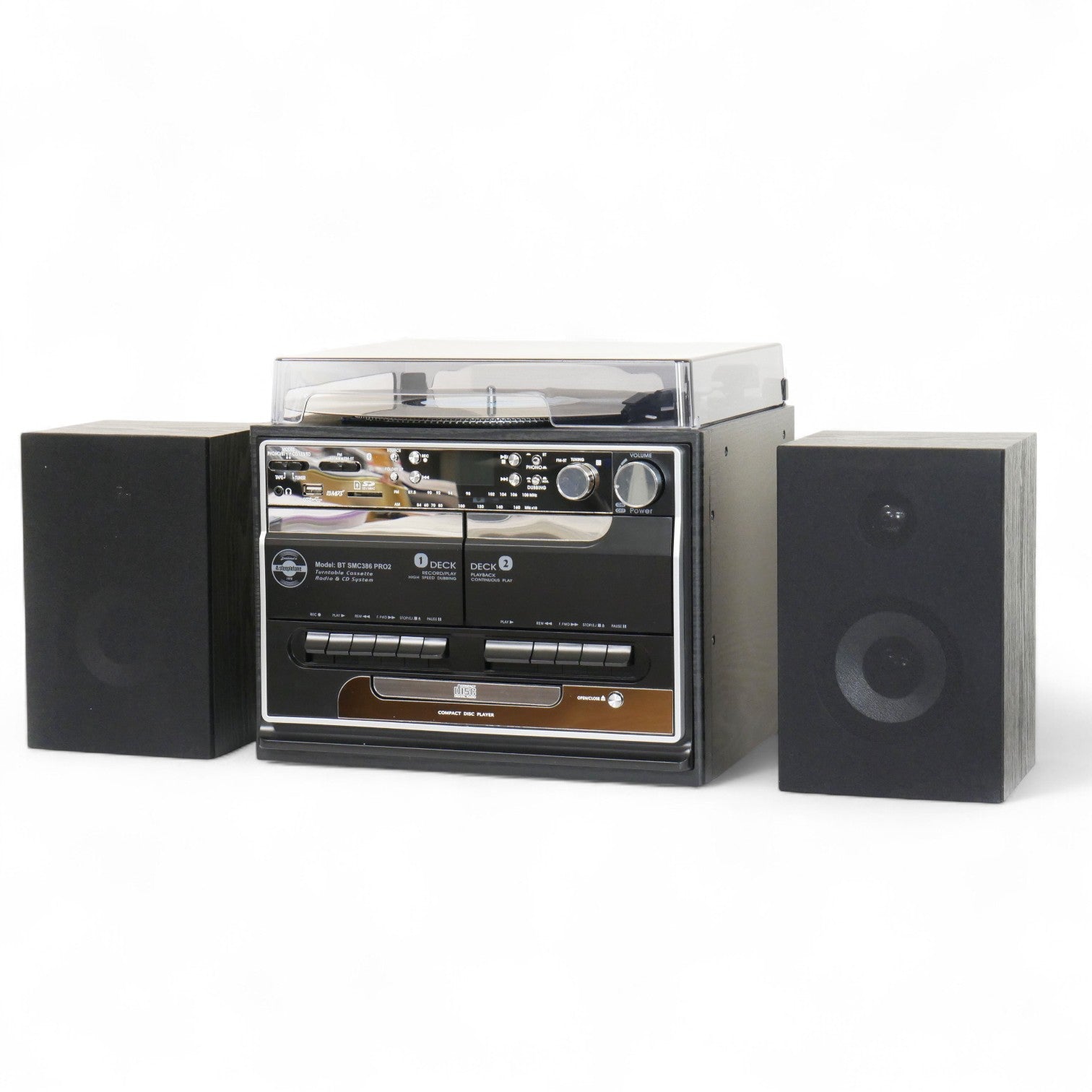 BTSMC386 Pro Black Music Centre With Speakers