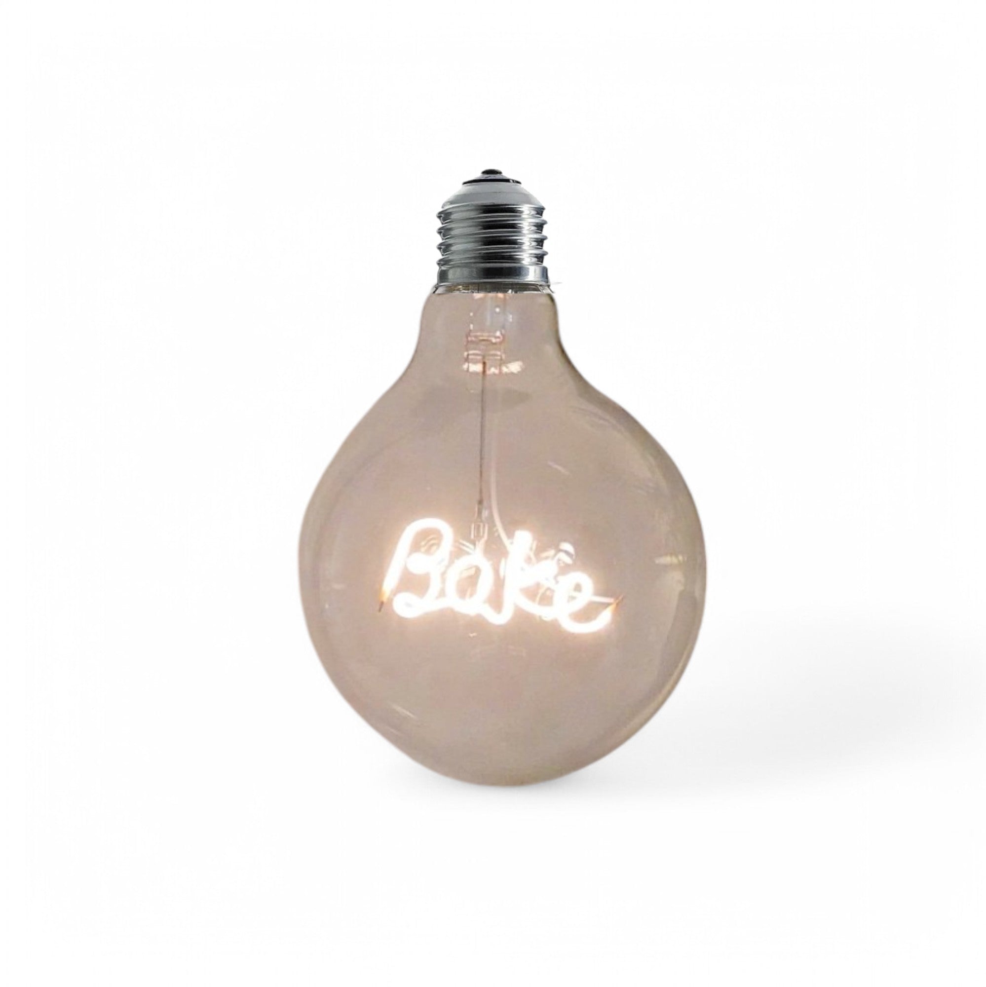 Bake Text Bulb & Desk Lamp - Screw Up