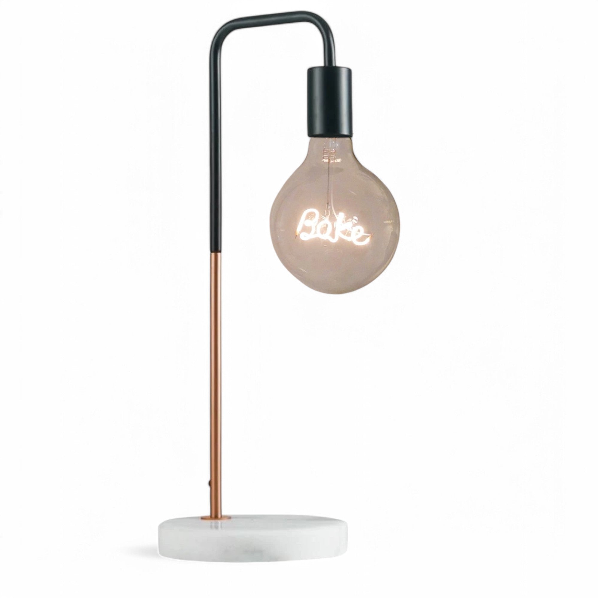 Bake Text Bulb & Desk Lamp - Screw Up