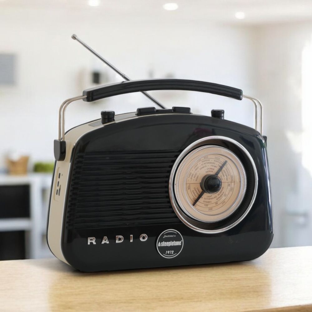 Brighton Retro Radio with Bluetooth - Black