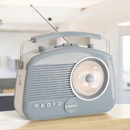 Brighton Retro Radio with Bluetooth - Grey