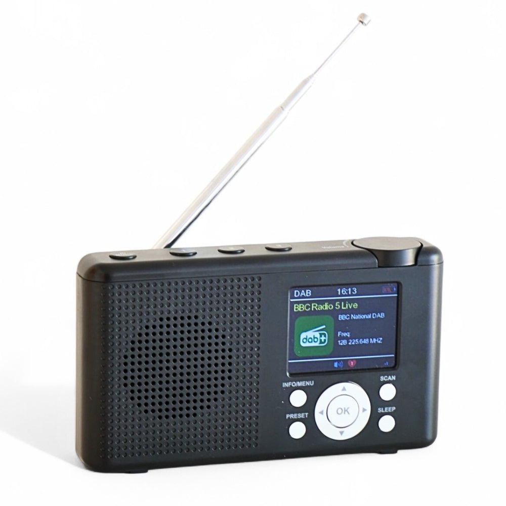 Brookman DAB+ Handheld Portable Radio with Colour Display
