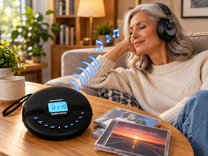 Groove2 Rechargeable CD Player Bluetooth Transmit and Receive