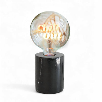 Chill Out Text Bulb & Table Lamp - Screw Down