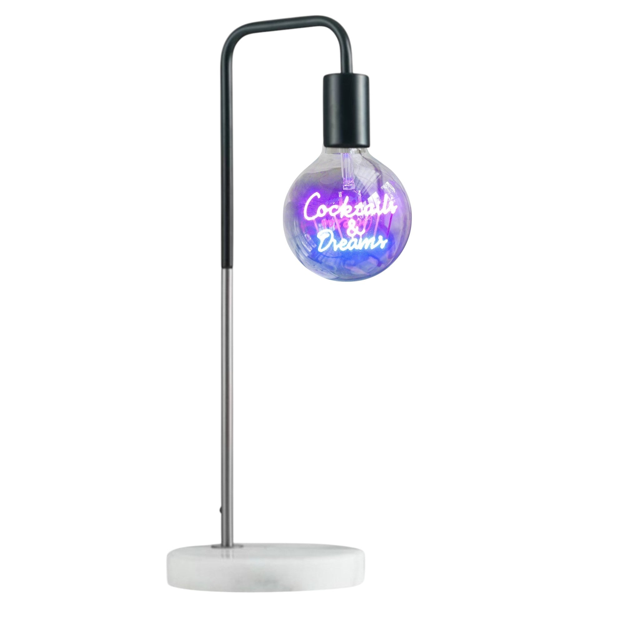 Cocktail & Dreams Text Bulb & Desk Lamp - Screw Up
