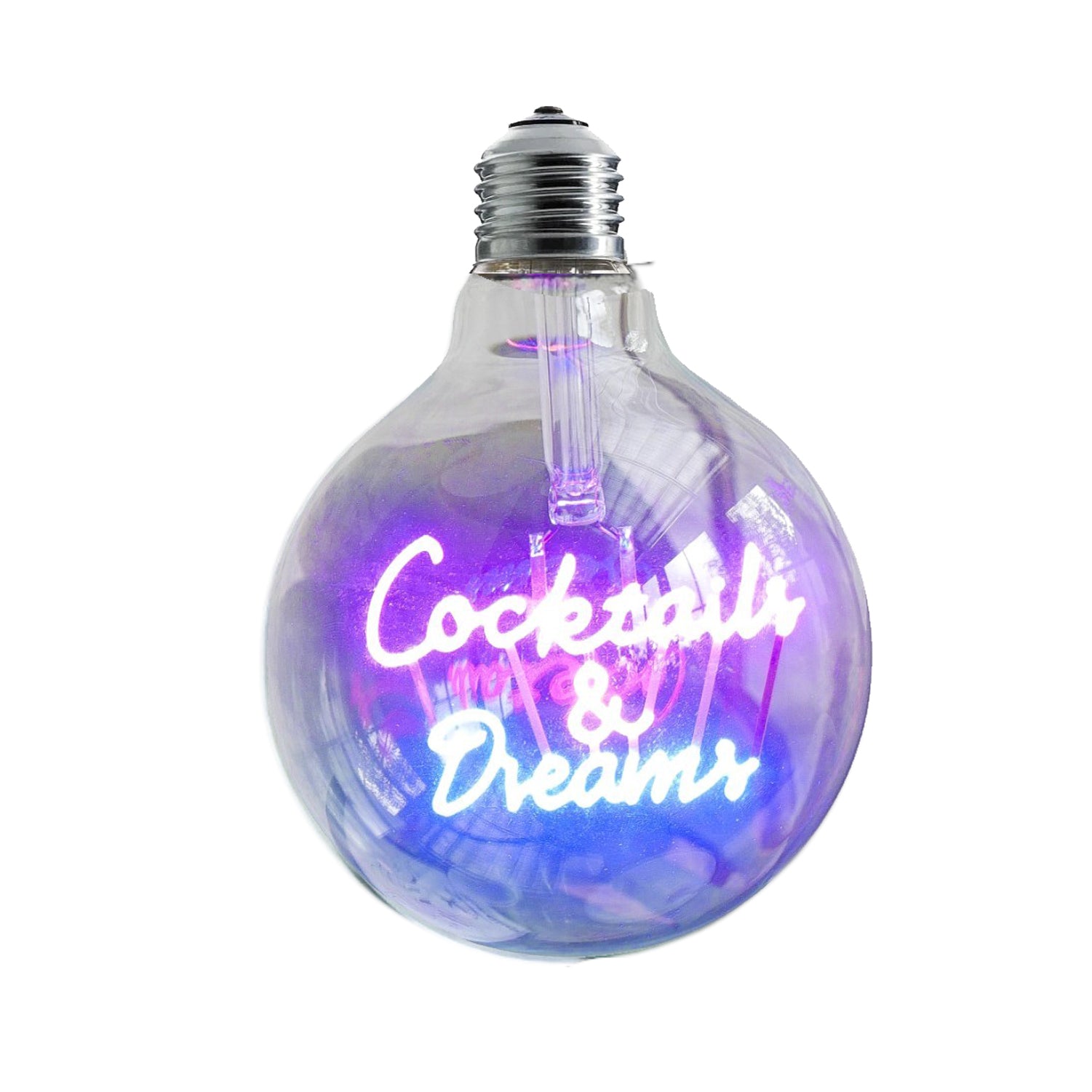 Cocktail & Dreams Text Bulb & Desk Lamp - Screw Up