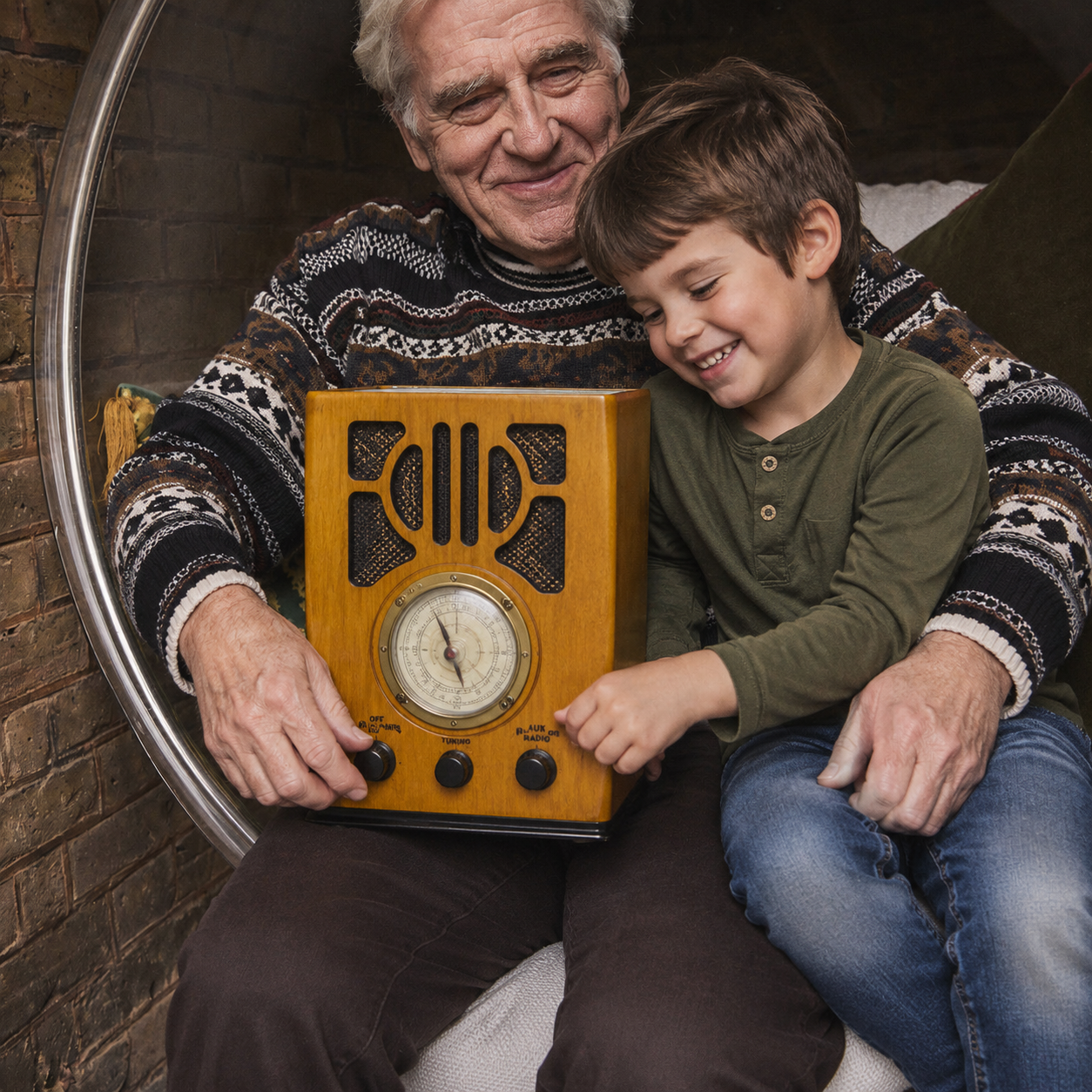 Nostalgic Retro Wooden Radio with Amazon Alexa
