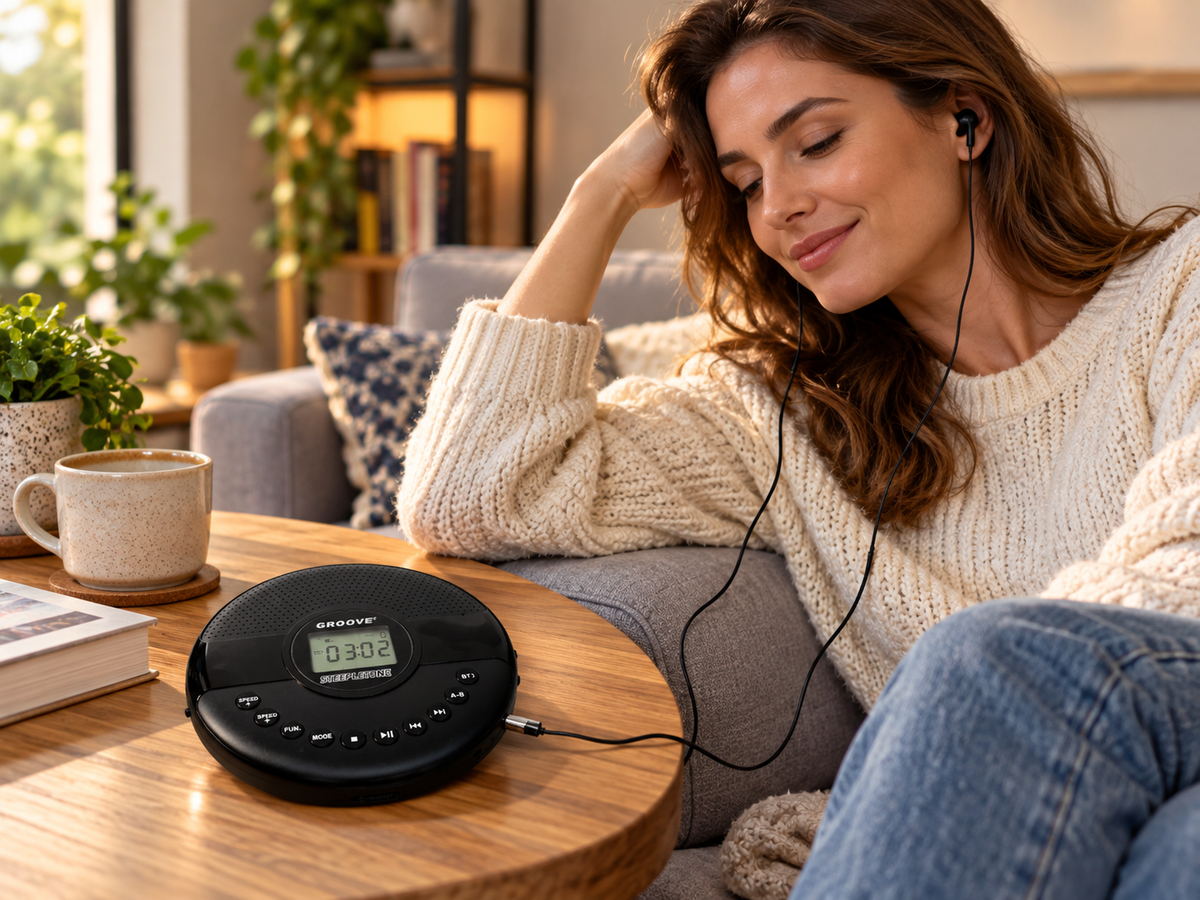 Groove2 Rechargeable CD Player Bluetooth Transmit and Receive