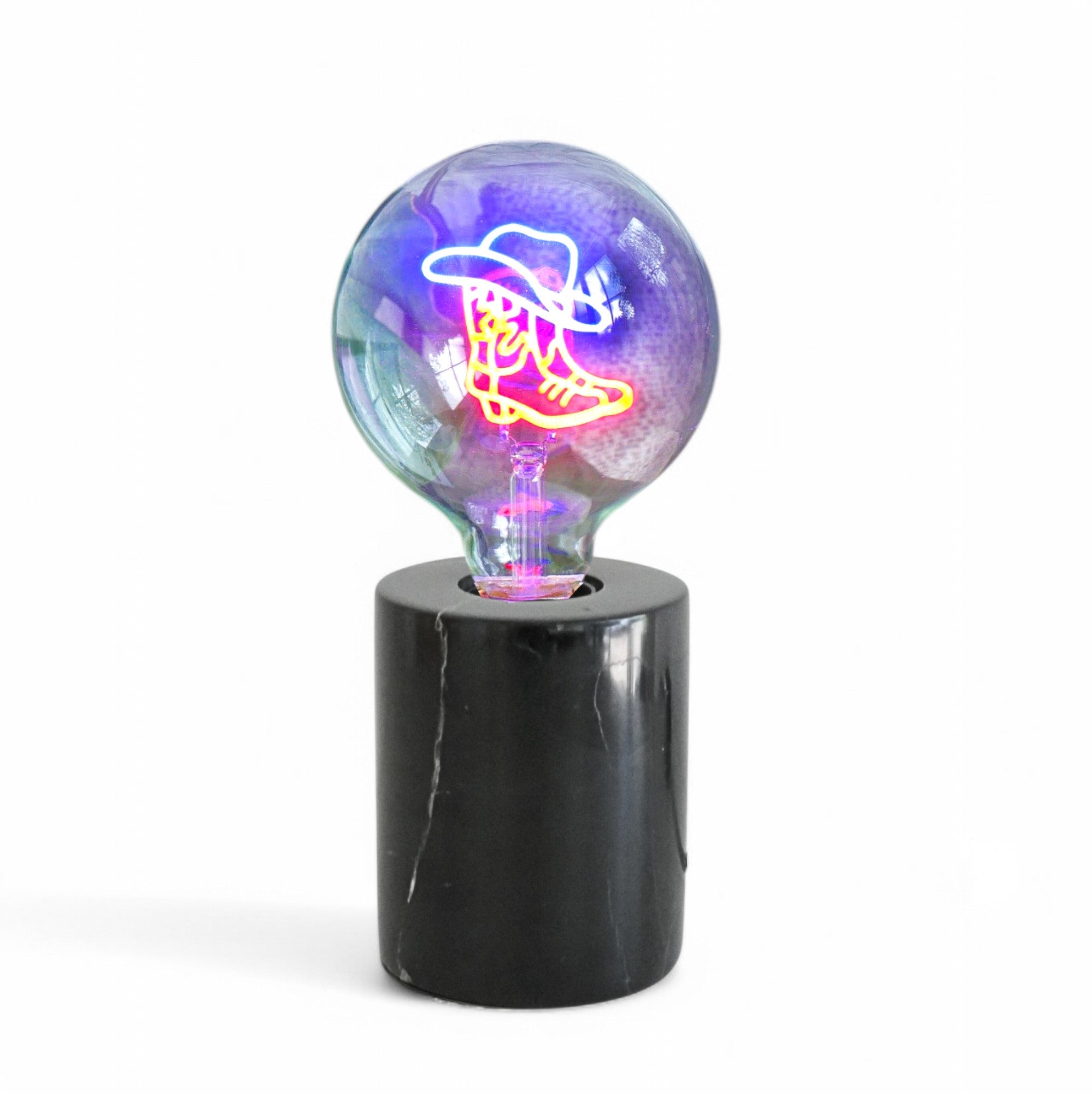 CowGirl Text Bulb & Table Lamp - Screw Down
