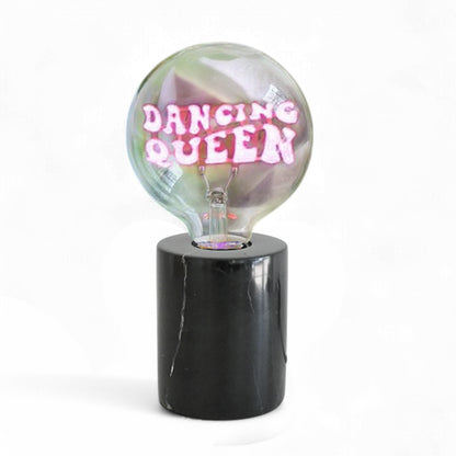 Dancing Queen Text Bulb & Table Lamp - Screw Down