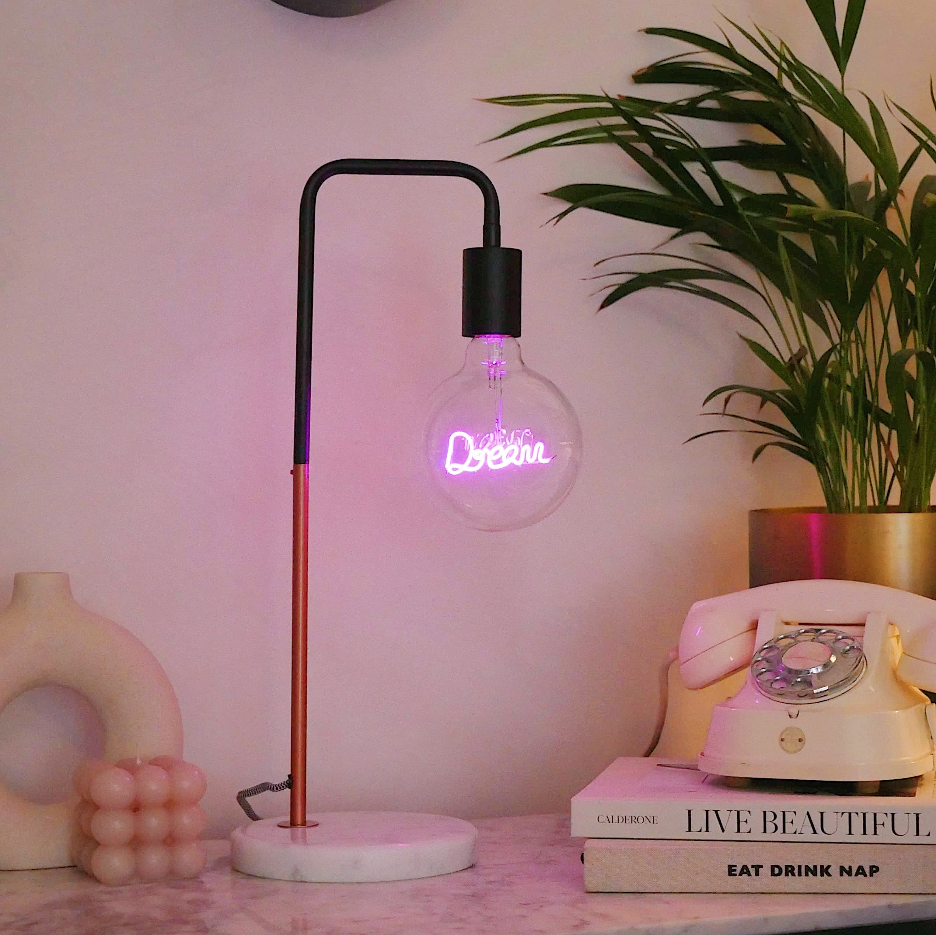 Dream Text Bulb & Desk Lamp - Screw Up