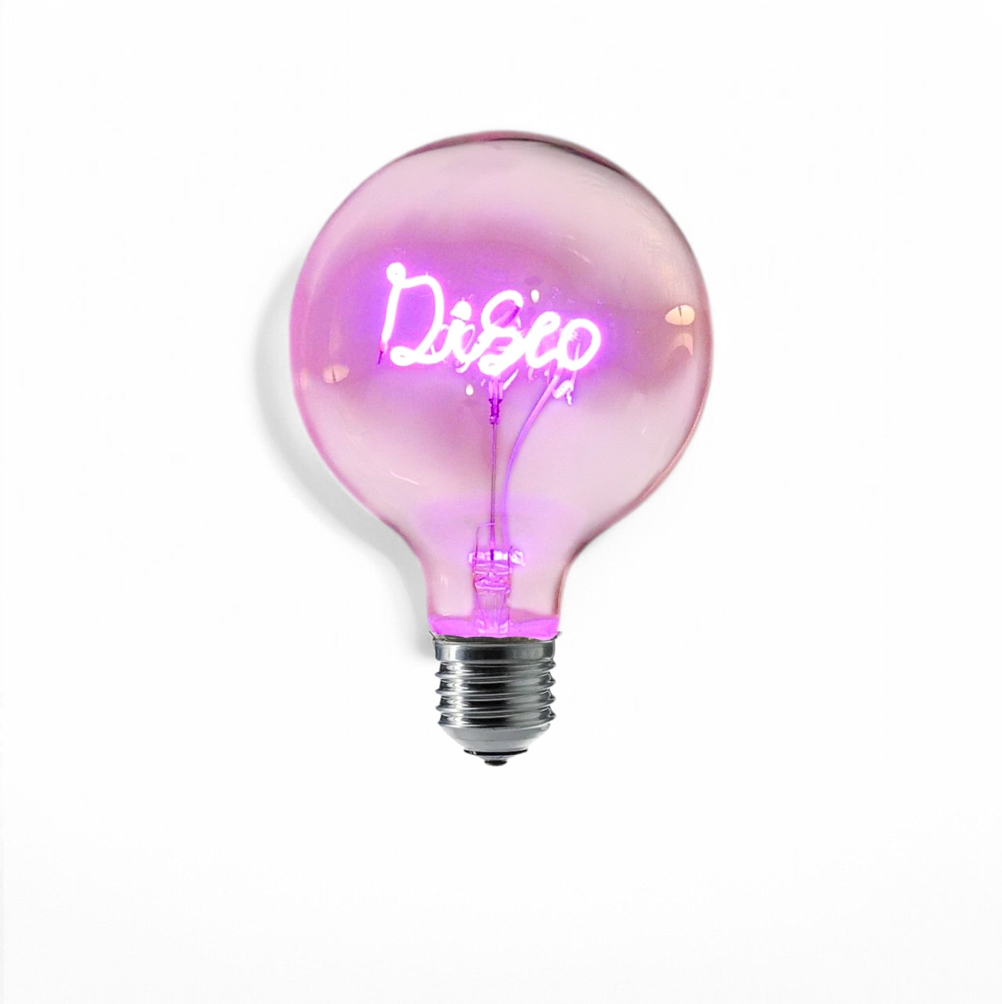 Disco Text Bulb & Table Lamp - Screw Down